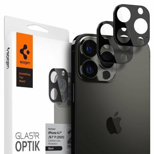 2 x KUSY Spigen Optik.TR ochrana 9H na celý fotoaparát iPhone 13 Pro 6.1" / iPhone 13 Pro MAX 6.7" Graphite