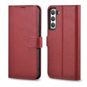 Kožené knížkové pouzdro iCarer Haitang na Samsung Galaxy S22 5G red