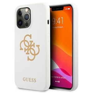 Guess GUHCP13XLS4GGWH hard silikonové pouzdro iPhone 13 Pro MAX 6.7" white Silicone 4G Logo