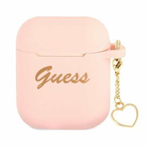 Guess GUA2LSCHSK pouzdro na Airpods 2. Generace / 1. Generace pink Silicone Charm Collection