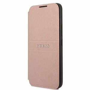 Guess GUBKS22SPSASBPI knížkové pouzdro Samsung Galaxy S22 5G pink book Saffiano Stripes