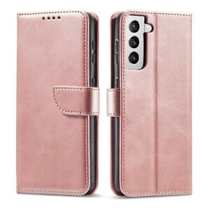 Magnet Case elegantní knížkové pouzdro na Samsung Galaxy S22 ULTRA 5G pink