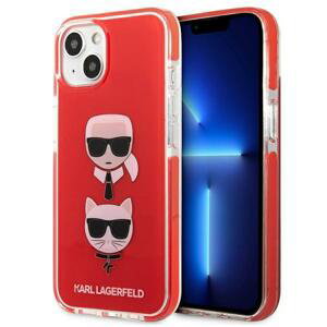 Karl Lagerfeld KLHCP13STPE2TR hard silikonové pouzdro iPhone 13 Mini 5.4" red Karl & Choupette Head