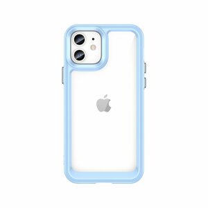 Silikonové pouzdro Space s barevným rámem na iPhone 12 6.1" Blue