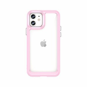 Silikonové pouzdro Space s barevným rámem na iPhone 12 6.1" Pink