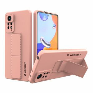 Wozinsky Flexibilní silikonové pouzdro se stojánkem na Xiaomi POCO X4 PRO 5G / Note 11 Pro Pink