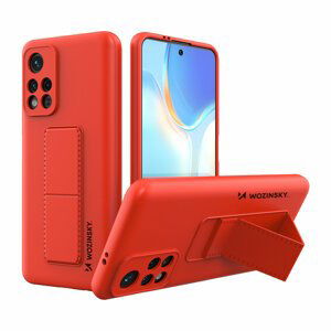 Wozinsky Flexibilné silikónové puzdro so stojanom na Xiaomi Poco M4 PRO 5G Red