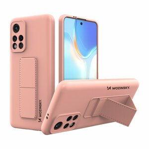 Wozinsky Flexibilné silikónové puzdro so stojanom na Xiaomi Poco M4 PRO 5G Pink