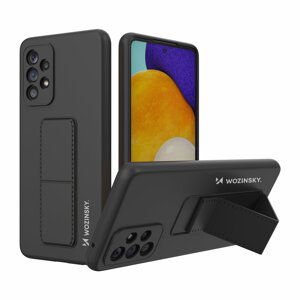 Wozinsky Flexibilní silikonové pouzdro se stojánkem na Samsung Galaxy A73 5G Black