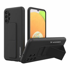 Wozinsky Flexibilní silikonové pouzdro se stojánkem na Samsung Galaxy A23 Black