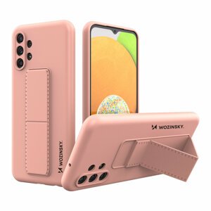 Wozinsky Flexibilní silikonové pouzdro se stojánkem na Samsung Galaxy A13 5G Pink