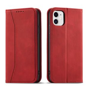 Magnet Fancy Case elegantní knížkové pouzdro na iPhone 12 6.1" Red