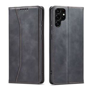 Magnet Fancy Case elegantní knížkové pouzdro na Samsung Galaxy S22 ULTRA 5G Black