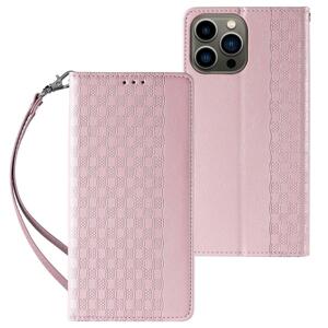 Magnet Case elegantní knížkové pouzdro s poutkem na iPhone 12 Pro MAX 6.7" Pink