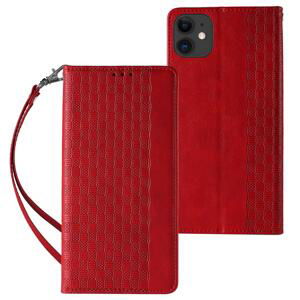Magnet Case elegantní knížkové pouzdro s poutkem na iPhone 13 6.1" Red