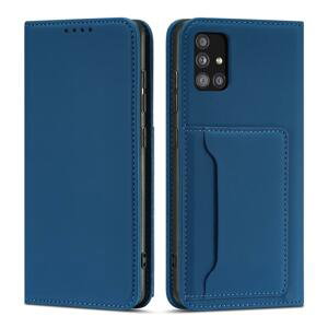 Magnet Card Case elegantní knížkové pouzdro s venkovní kapsou na Samsung Galaxy A13 5G Blue