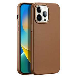 Dux Ducis Grit pouzdro z Eko kůže na iPhone 14 PRO MAX 6.7" Brown