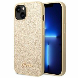 Guess GUHCP14SHGGSHD hard silikonové pouzdro iPhone 14 6.1" gold Glitter Script