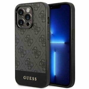 Guess GUHCP14LG4GLGR hard silikonové pouzdro iPhone 14 PRO 6.1" grey 4G Stripe Collection