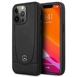 Mercedes MEHCP14LARMBK hard silikonové pouzdro iPhone 14 PRO 6.1" black Leather Urban