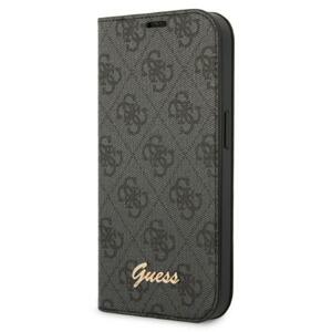 Guess GUBKP14LHG4SHK hard silikonové pouzdro iPhone 14 PRO 6.1" black book 4G Vintage Gold Logo