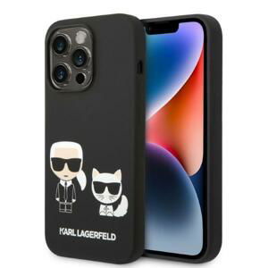 Karl Lagerfeld KLHMP14LSSKCK hard silikonové pouzdro iPhone 14 PRO 6.1" black Liquid Silicone Karl & Choupette Magsafe