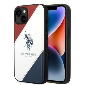 US Polo USHCP14SPSO3 hard silikonové pouzdro iPhone 14 6.1" white Tricolor Embossed