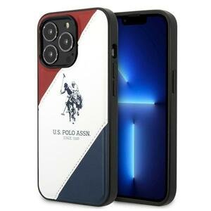 US Polo USHCP14LPSO3 hard silikonové pouzdro iPhone 14 PRO 6.1" white Tricolor Embossed