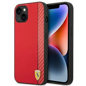 Ferrari FEHCP14SAXRE hard silikonové pouzdro iPhone 14 6.1" red Carbon