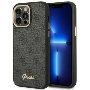 Guess GUHCP14LHG4SHK hard silikonové pouzdro iPhone 14 PRO 6.1" black 4G Vintage Gold Logo