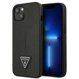 Guess GUHCP14SPSATLK hard silikonové pouzdro iPhone 14 6.1" black Saffiano Triangle Logo