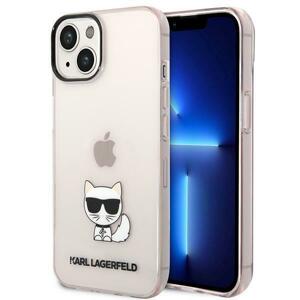 Karl Lagerfeld KLHCP14MCTTRI hard silikonové pouzdro iPhone 14 PLUS 6.7" pink Transparent Choupette Body