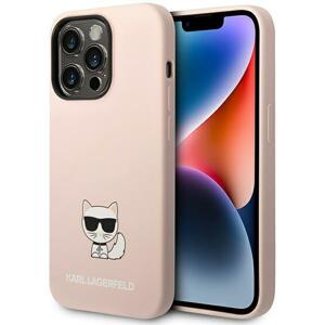 Karl Lagerfeld KLHCP14LSLCTPI hard silikonové pouzdro iPhone 14 PRO 6.1" light pink Silicone Choupette Body