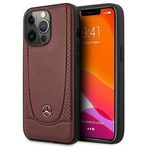 Mercedes MEHCP14LAMRE hard silikonové pouzdro iPhone 14 PRO 6.1" red Leather Urban Bengale