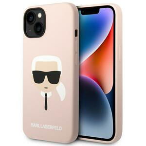 Karl Lagerfeld KLHCP14SSLKHLP hard silikonové pouzdro iPhone 14 6.1" pink light Silicone Karl`s Head