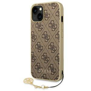 Guess GUHCP14SGF4GBR hard silikonové pouzdro iPhone 14 6.1" brown 4G Charms Collection
