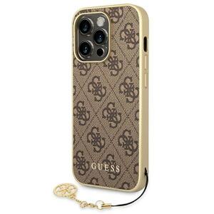 Guess GUHCP14LGF4GBR hard silikonové pouzdro iPhone 14 PRO 6.1" brown 4G Charms Collection