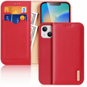 DUX DUCIS Hivo kožené pouzdro na iPhone 14 6.1" Red