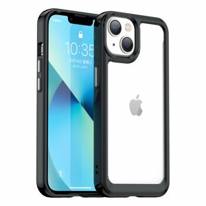 Silikonové pouzdro Space s barevným rámem na iPhone 14 6.1" Black