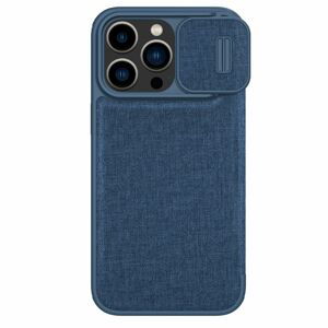 Nillkin Qin Cloth PRO knížkové pouzdro na iPhone 14 PRO MAX 6.7" Blue