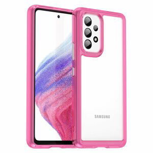 Silikonové pouzdro Space s barevným rámem na Samsung Galaxy A53 5G Pink