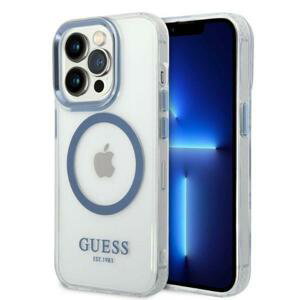 Guess GUHMP14LHTRMB hard silikonové pouzdro iPhone 14 PRO 6.1" blue Metal Outline Magsafe