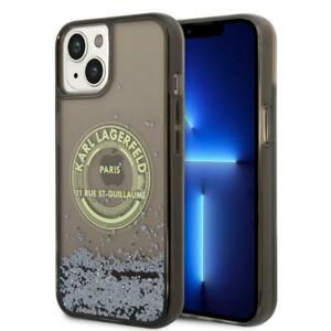 Karl Lagerfeld KLHCP14MLCRSGRK hard silikonové pouzdro iPhone 14 PLUS 6.7" black Liquid Glitter RSG