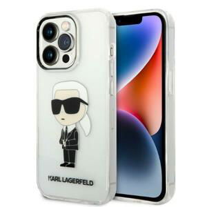 Karl Lagerfeld KLHCP14LHNIKTCT hard silikonové pouzdro iPhone 14 PRO 6.1" transparent Ikonik Karl Lagerfeld