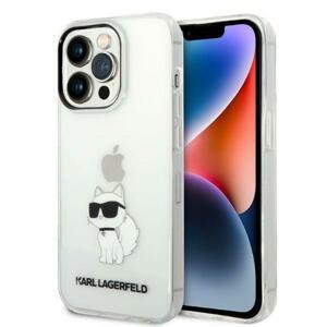 Karl Lagerfeld KLHCP14LHNCHTCT hard silikonové pouzdro iPhone 14 PRO 6.1" transparent Ikonik Choupette