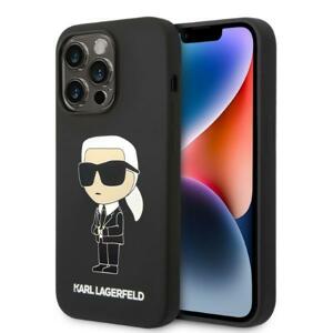 Karl Lagerfeld KLHMP14XSNIKBCK hard silikonové pouzdro iPhone 14 PRO MAX 6.7" black Silicone Ikonik Magsafe