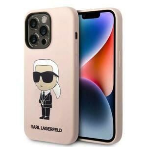 Karl Lagerfeld KLHCP14XSNIKBCP hard silikonové pouzdro iPhone 14 PRO MAX 6.7" pink Silicone Ikonik