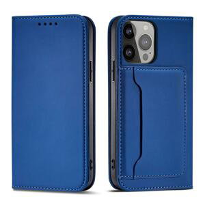 Magnet Card Case elegantní knížkové pouzdro s venkovní kapsou na Samsung Galaxy A23 5G Blue