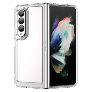 Silikonové pouzdro Space s barevným rámem na Samsung Galaxy Z Fold 3 Transparent