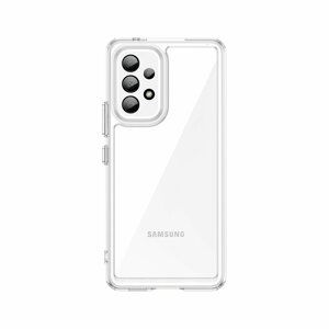 Silikonové pouzdro Space s barevným rámem na Samsung Galaxy A53 5G Transparent